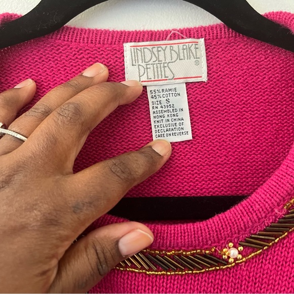 VTG Lindsey Blake sweater with sequins - Picture 3 of 6